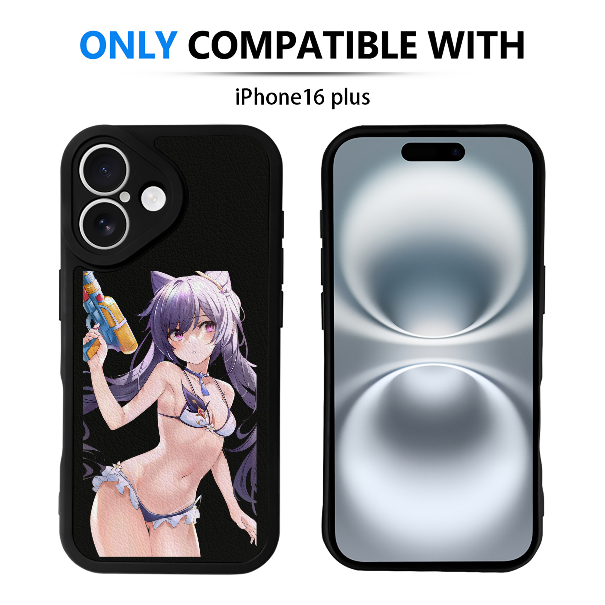 げんし神 刻晴 こくせい genshin Kokusei 【iPhone 16シリーズ対応】シリコンスマホケース（レザー調） 材質：シリコン